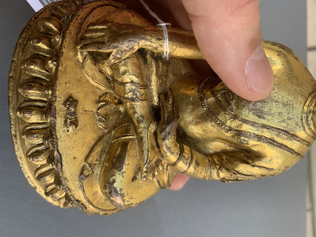 A GILT-COPPER FIGURE OF BUDDHA SHAKYAMUNI - 图13