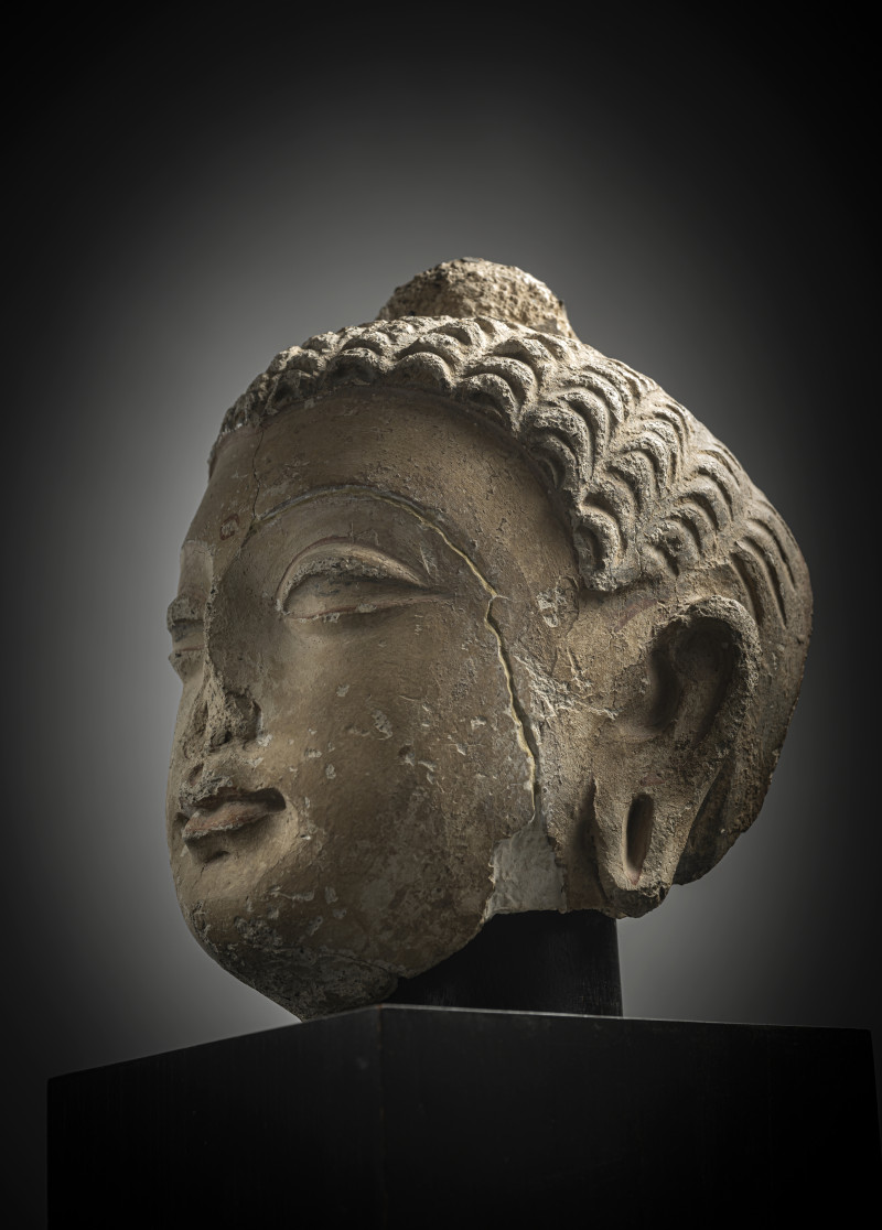 A STUCCO HEAD OF BUDDHA SHAKYAMUNI - 图4