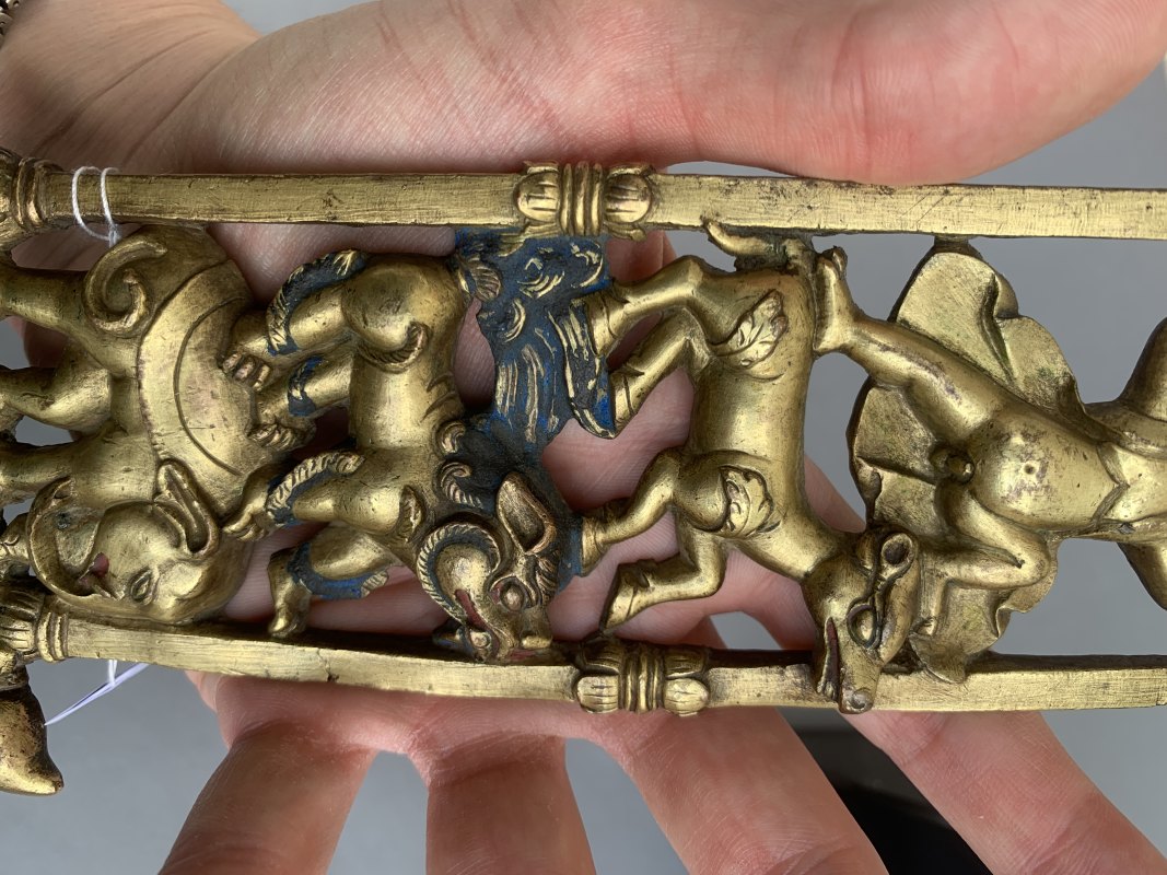 A GILT-BRONZE THRONE SECTION - 图13