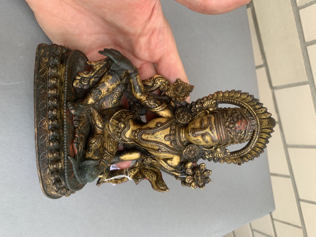 A GILT-COPPER FIGURE OF INDRA - 图6