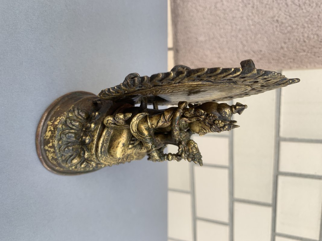 A GILT-COPPER FIGURE OF VAJRADHARA AND HIS CONSORT - 图8