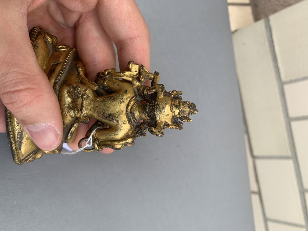 A GILT-COPPER FIGURE OF MANJUSHRI - 图9