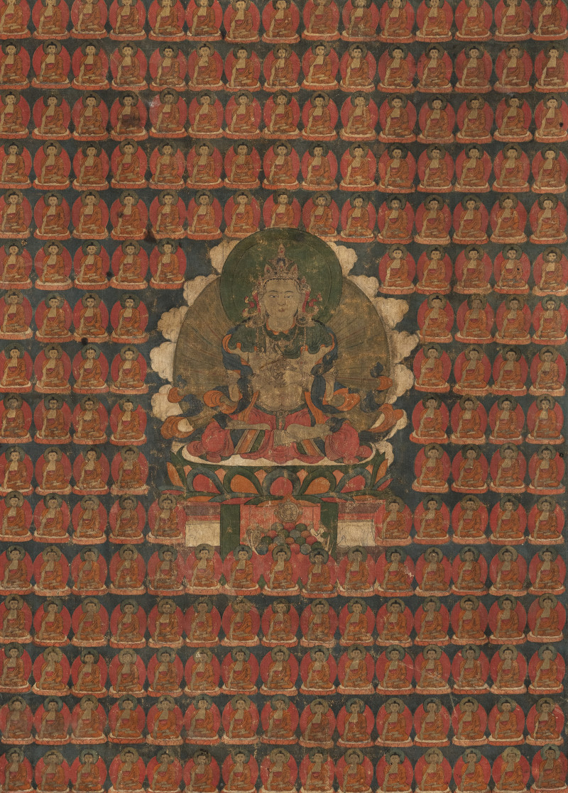A THANGKA DEPICTING PROBABLY A TATHAGATA