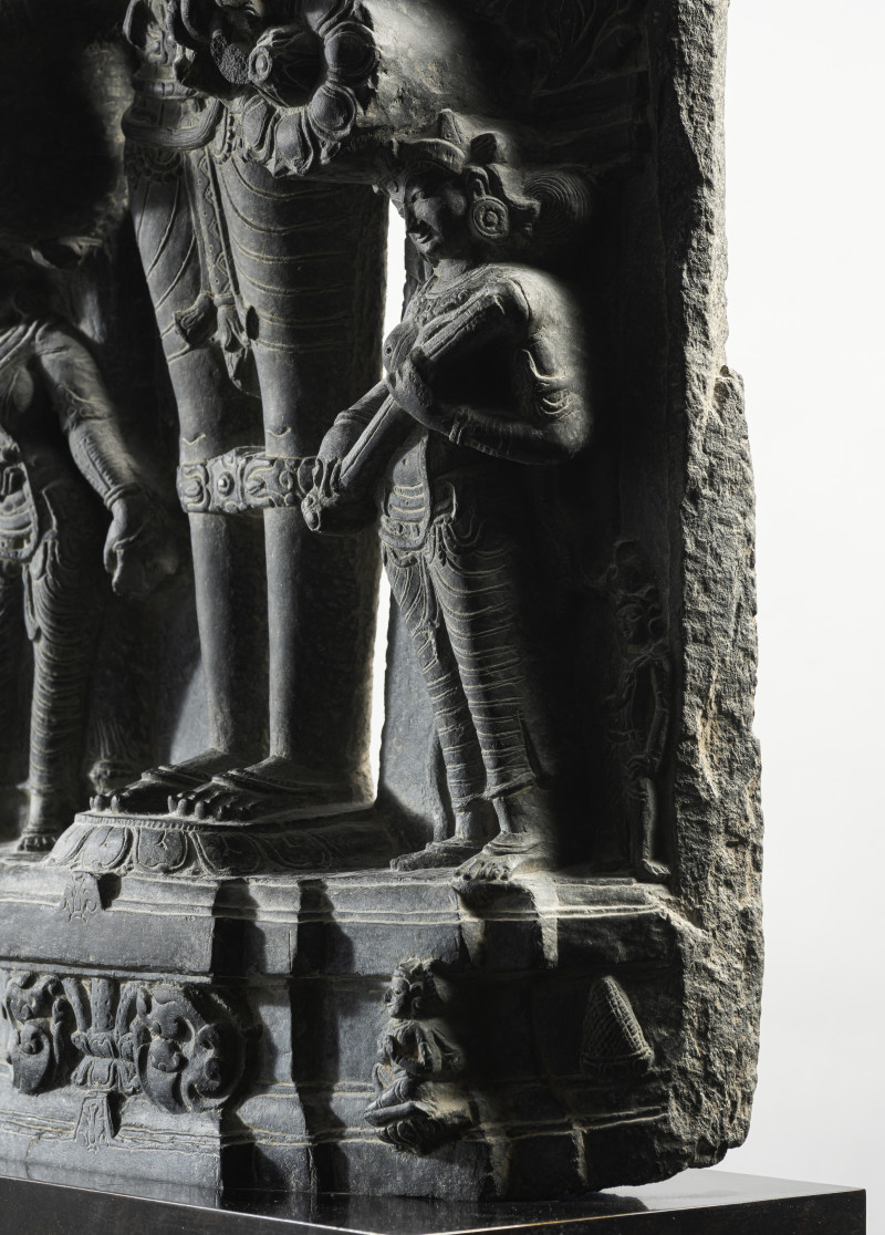 A FINE AND LARGE PHYLLITE STONE STELE DEPICTING VISHNU - 图8