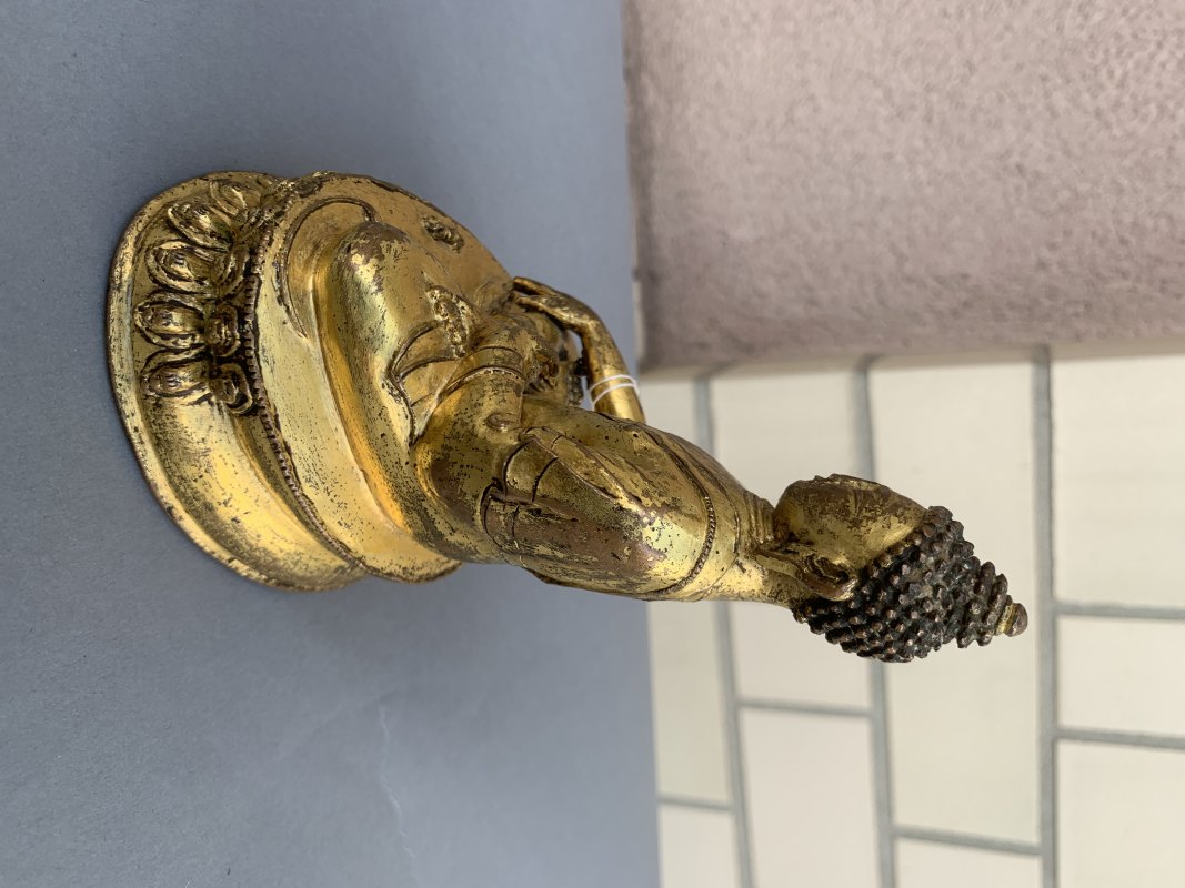 A GILT-COPPER FIGURE OF BUDDHA SHAKYAMUNI - 图7