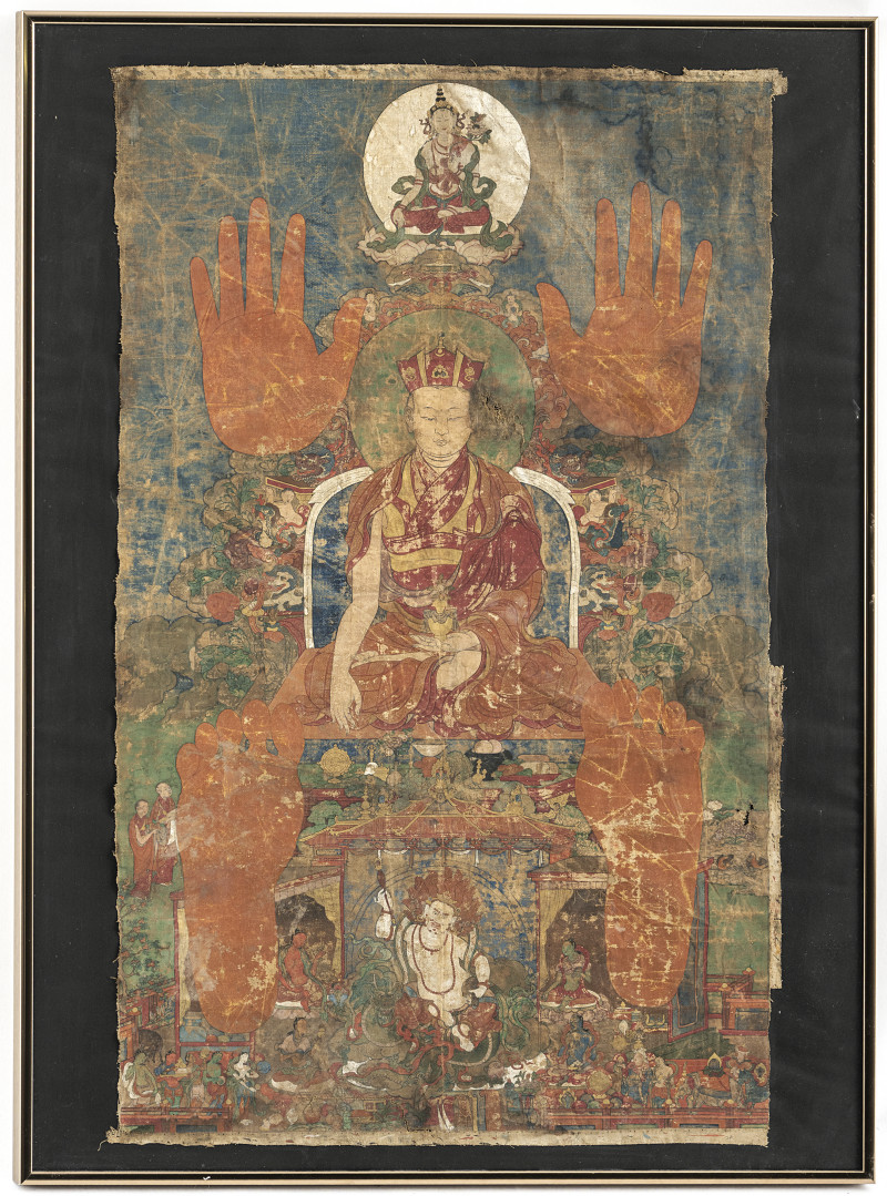 A RARE THANGKA DEPICTING THE 8TH TAI SITU (SITU PANCHEN) CHOKYI JUNGEN (A.D. 1700 - 1774) - 图2