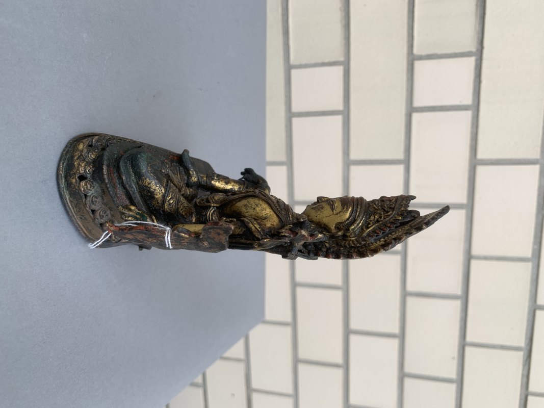 A GILT-COPPER FIGURE OF INDRA - 图7