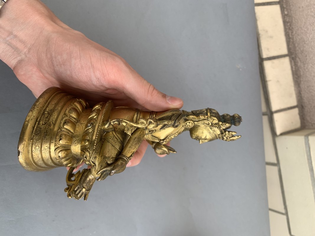 A GILT-BRONZE FIGURE OF SYAMATARA - 图7