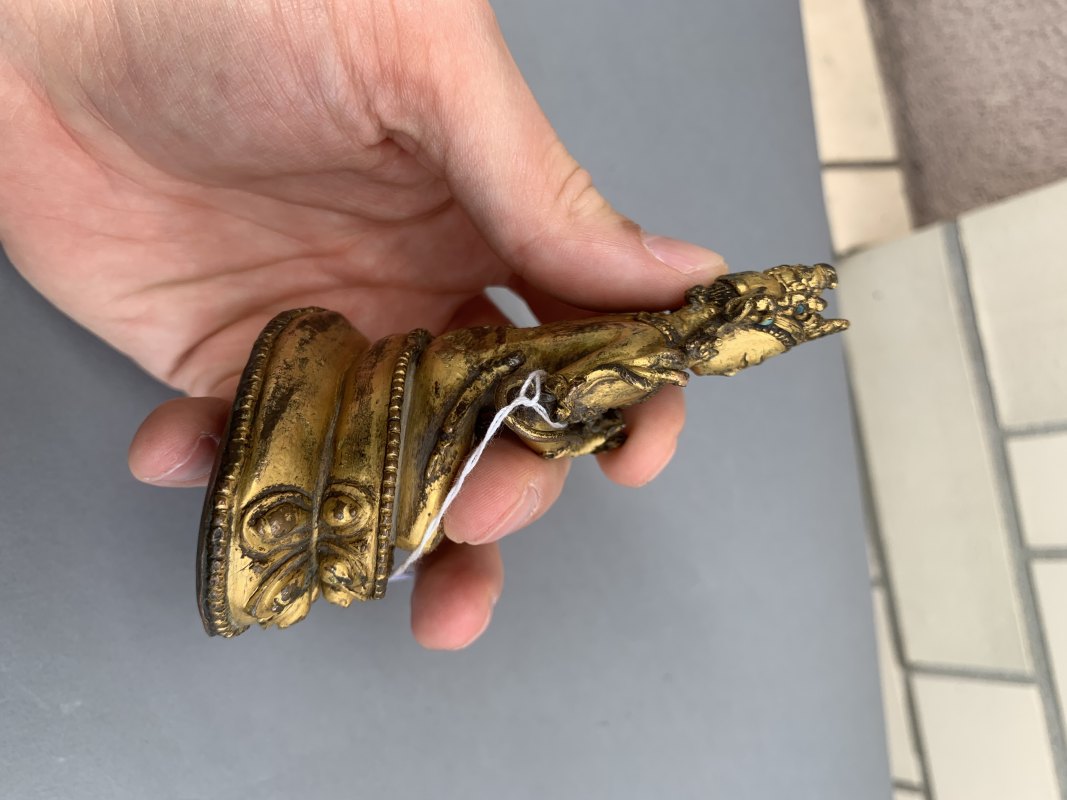 A GILT-COPPER FIGURE OF MANJUSHRI - 图10