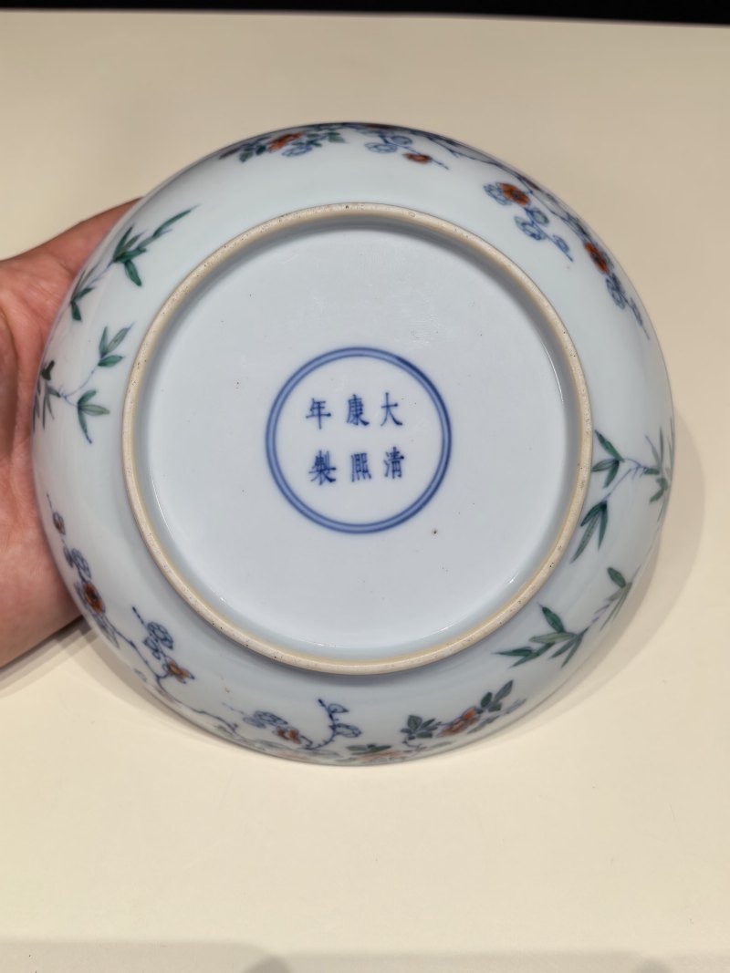 清康熙 斗彩花鸟纹盘 - 图11