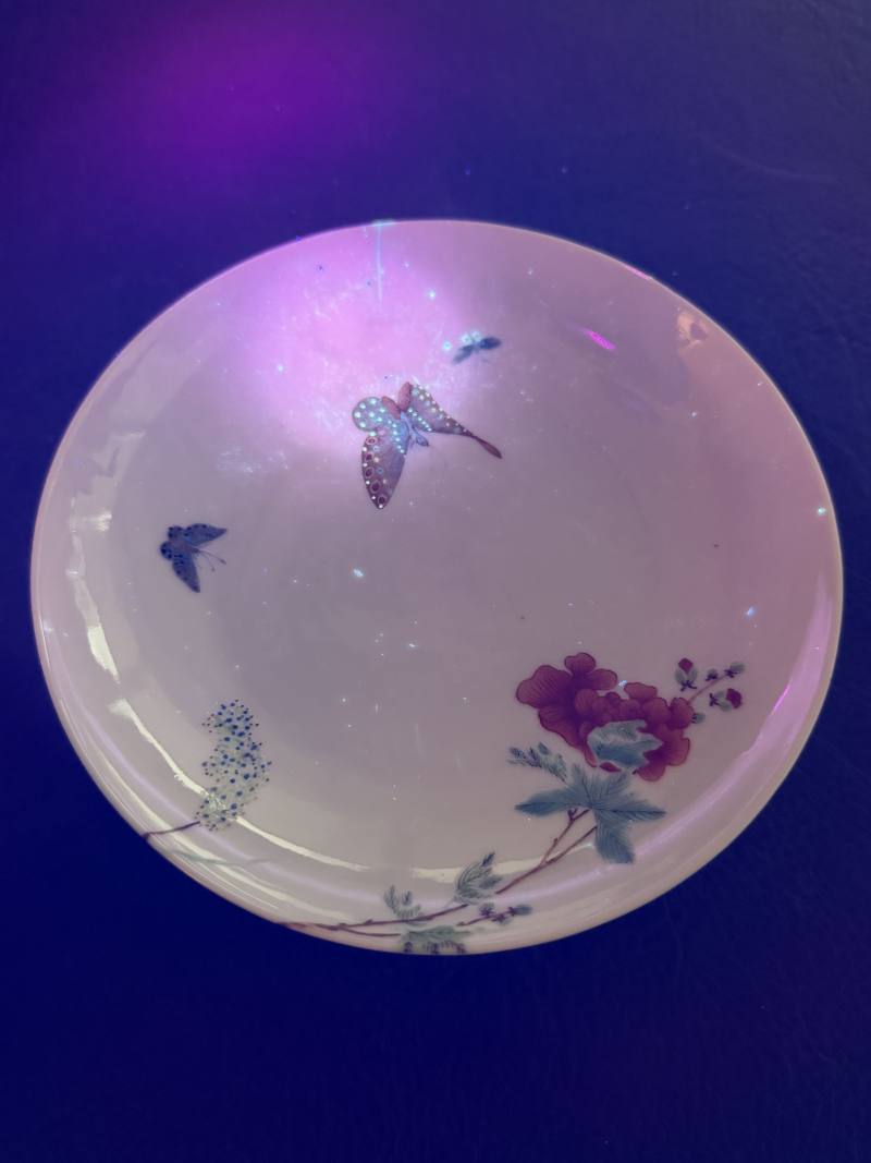 清雍正 粉彩“蝶恋花”纹盘 - 图23