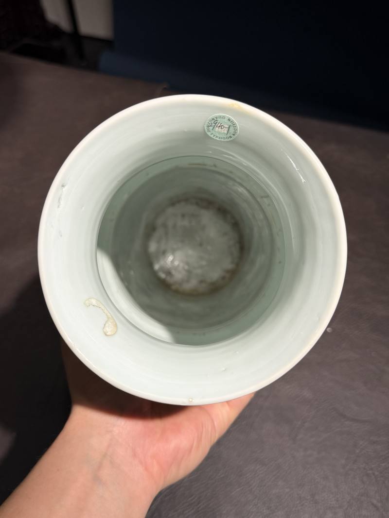 明崇祯 青花江西十景之“徐亭烟柳”图筒瓶 - 图14