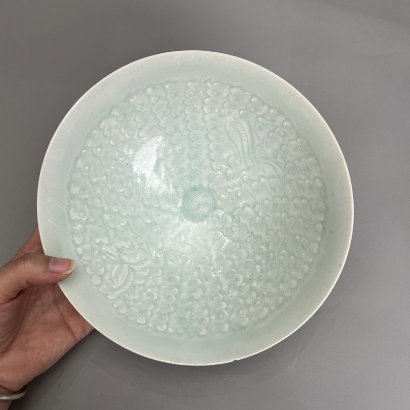 明代 青白釉水波纹大碗 - 图9