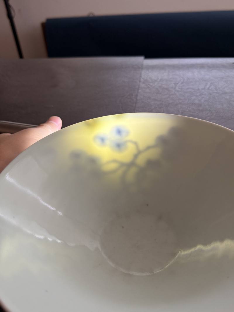 清康熙 仿永乐青花松竹梅斗笠碗 - 图27