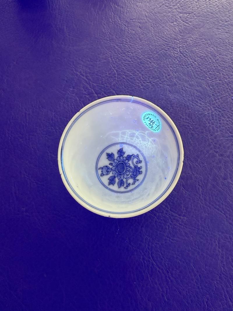 清康熙 青花清供图茶杯（一组六件） - 图11