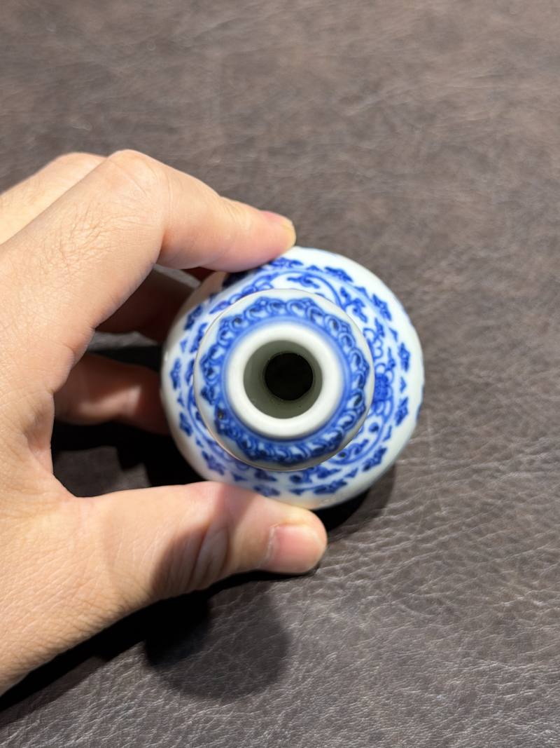 清康熙 青花双凤纹胆瓶、蒜头瓶 - 图11