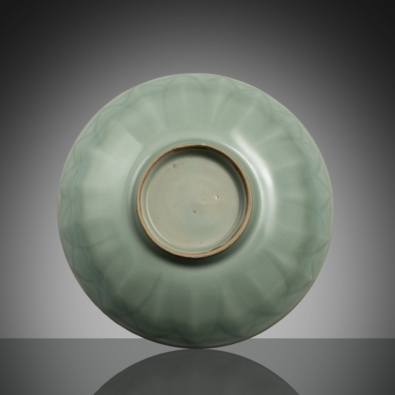 A fine 'Longquan' celadon lotus dish