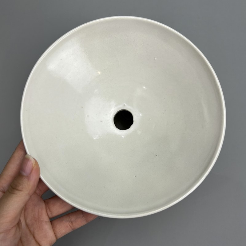 明代 白釉渣斗 - 图10
