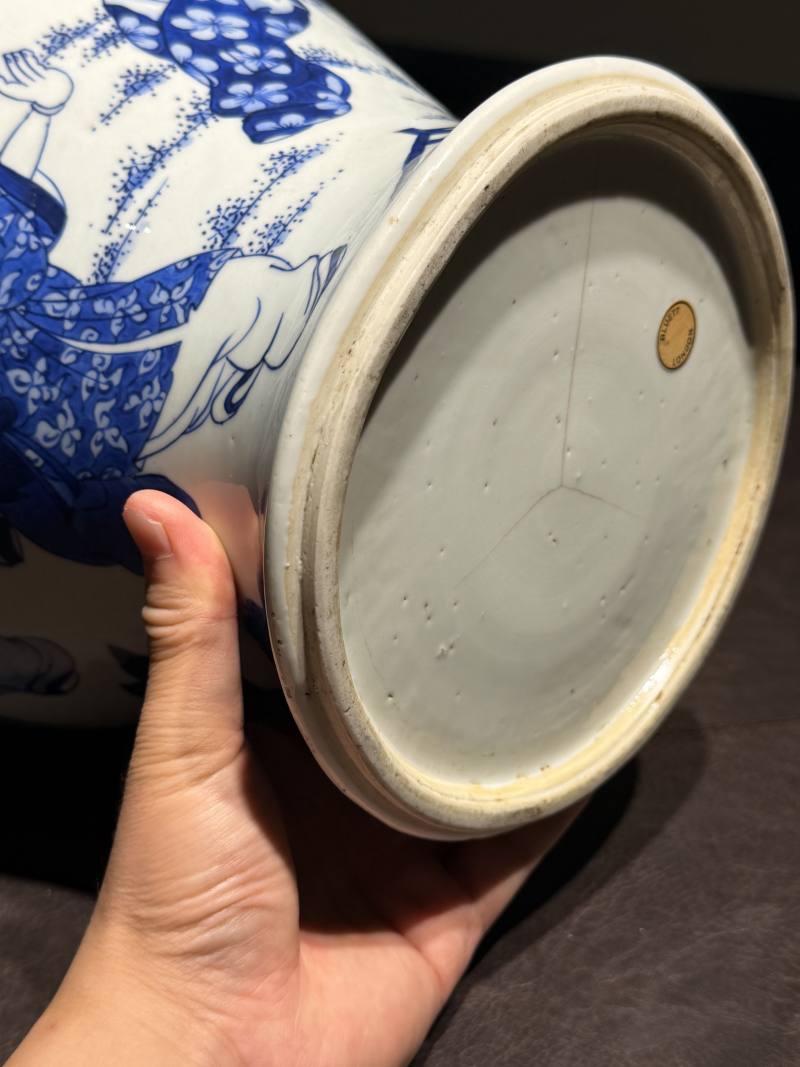 清康熙 青花婴戏图大罐 - 图20