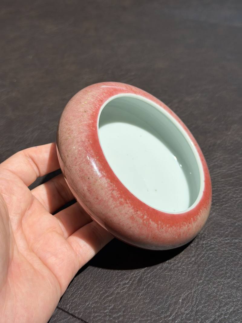 清康熙 豇豆红釉镗锣洗 - 图11