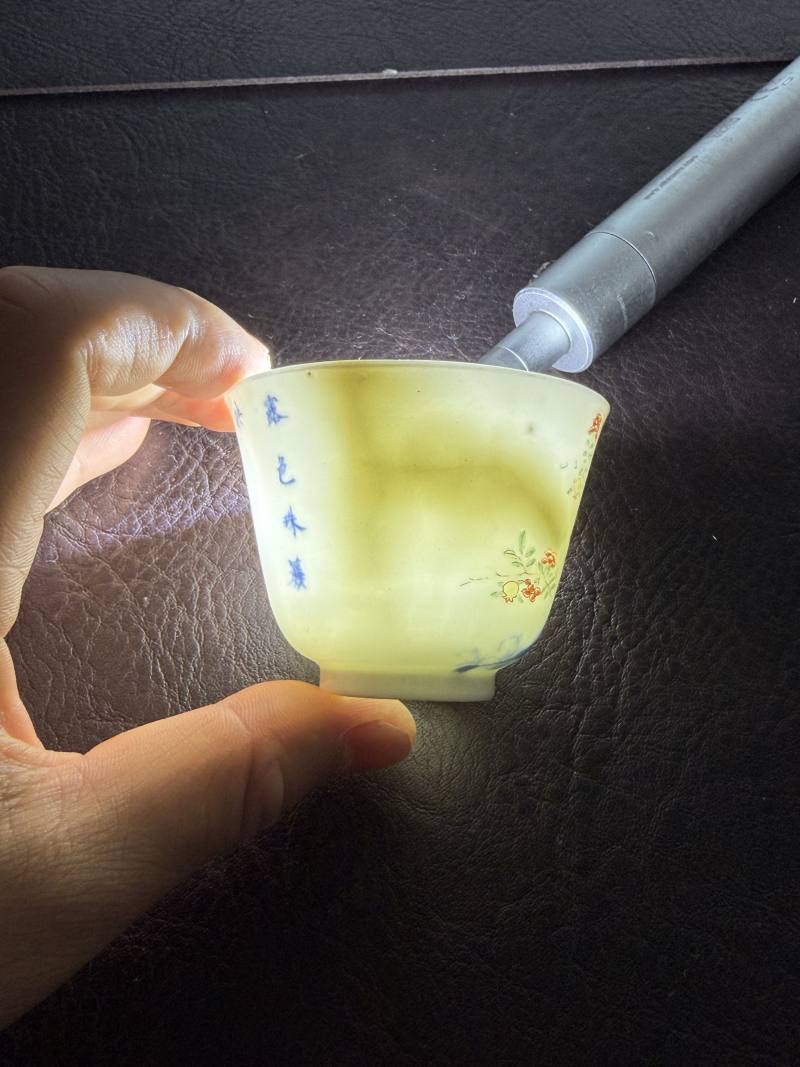 清康熙 五彩“五月石榴”花神杯 - 图20