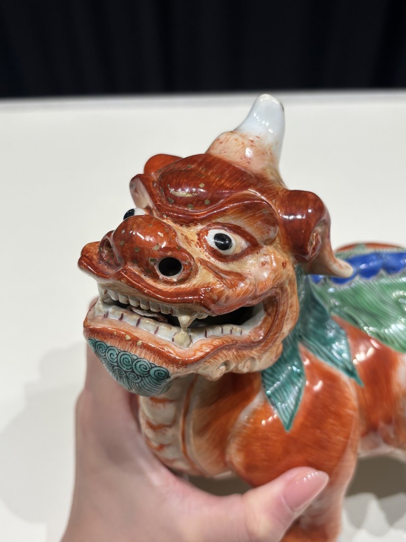 清早期 五彩甪端香薰 - 图8