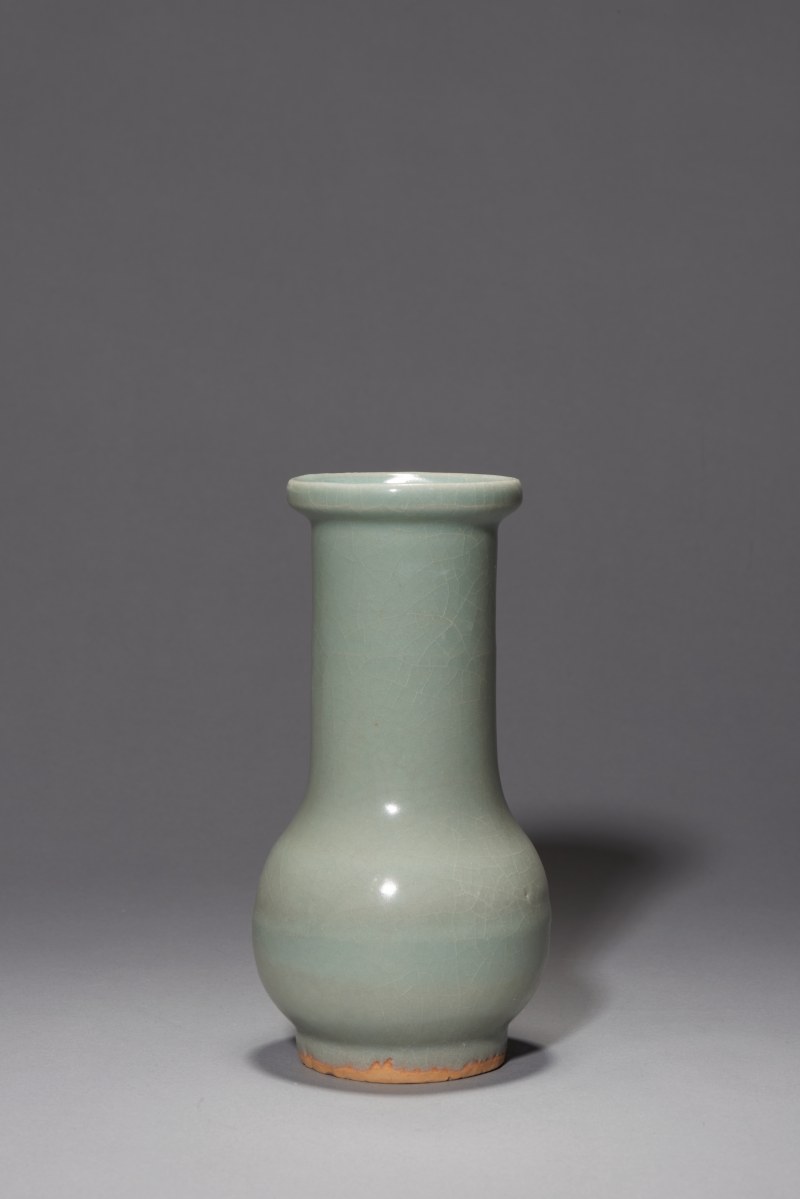 明代 龙泉窑粉青釉箸瓶 - 图5