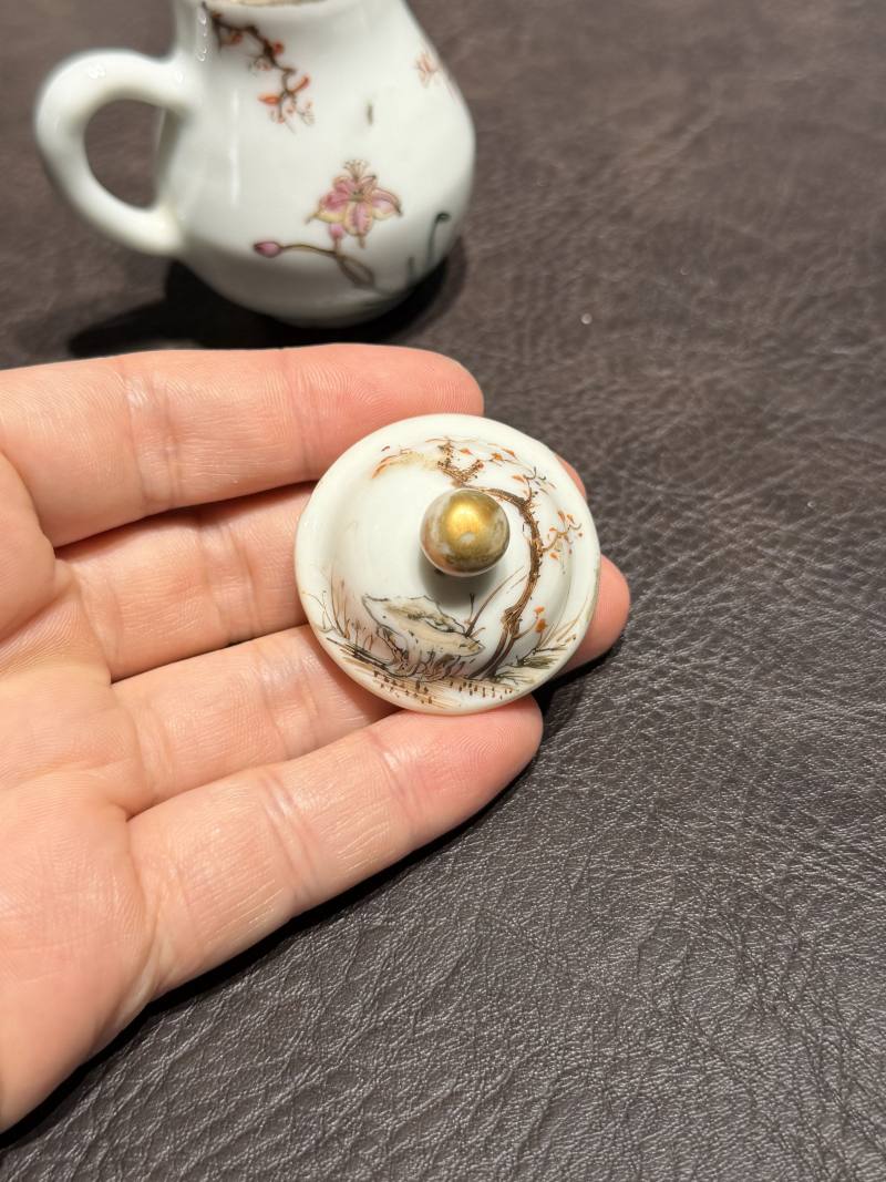 清乾隆 粉彩花鸟纹茶具一套25件 - 图70