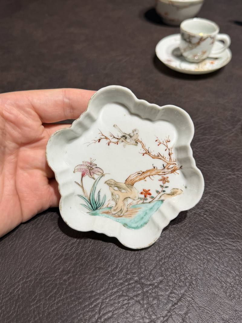 清乾隆 粉彩花鸟纹茶具一套25件 - 图4