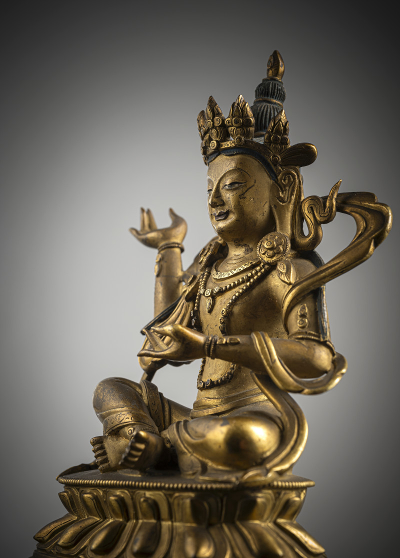 A gilt-bronze figure of a Bodhisattva - 图4