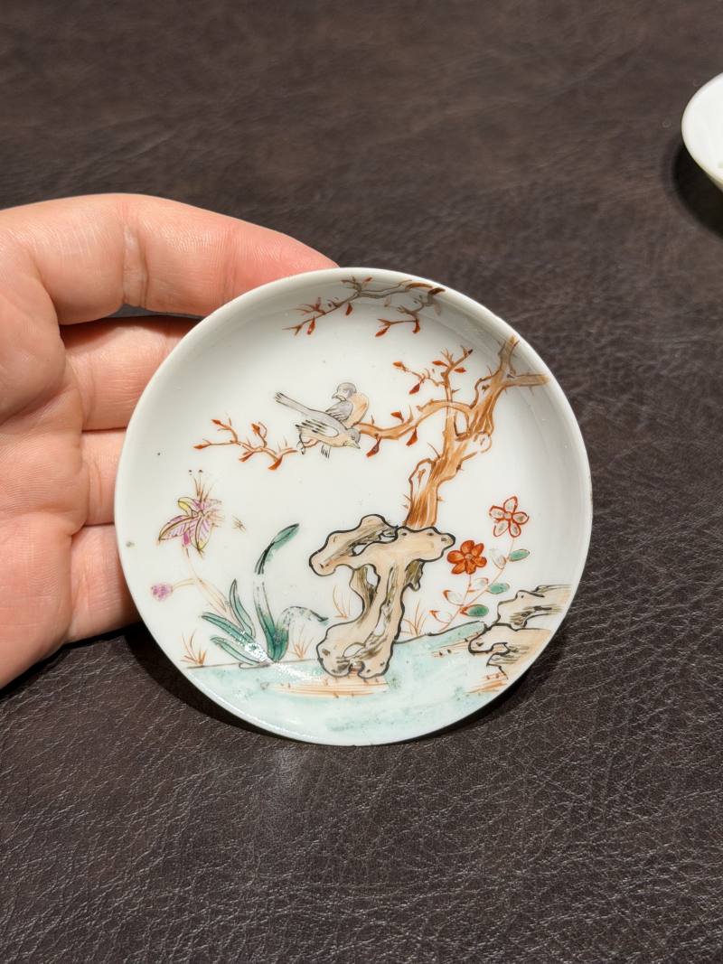清乾隆 粉彩花鸟纹茶具一套25件 - 图134