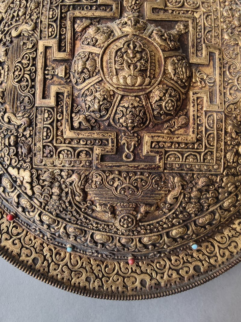 A PARCEL GILT-COPPER MANDALA - 图13
