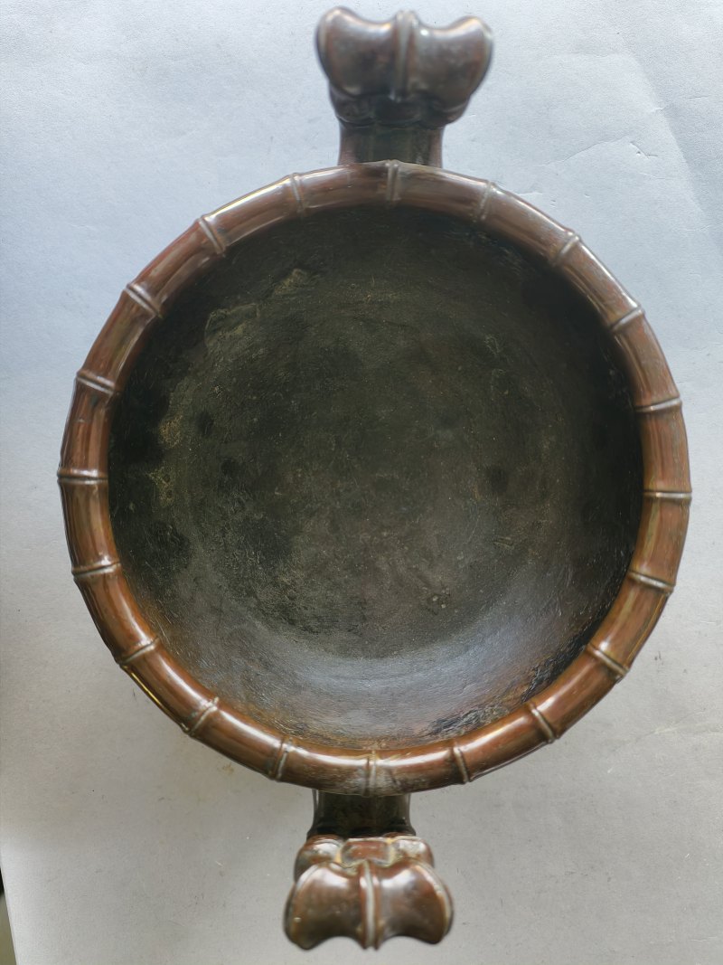 A well cast bronze incense burner with bamboo decoration in relief - 图18