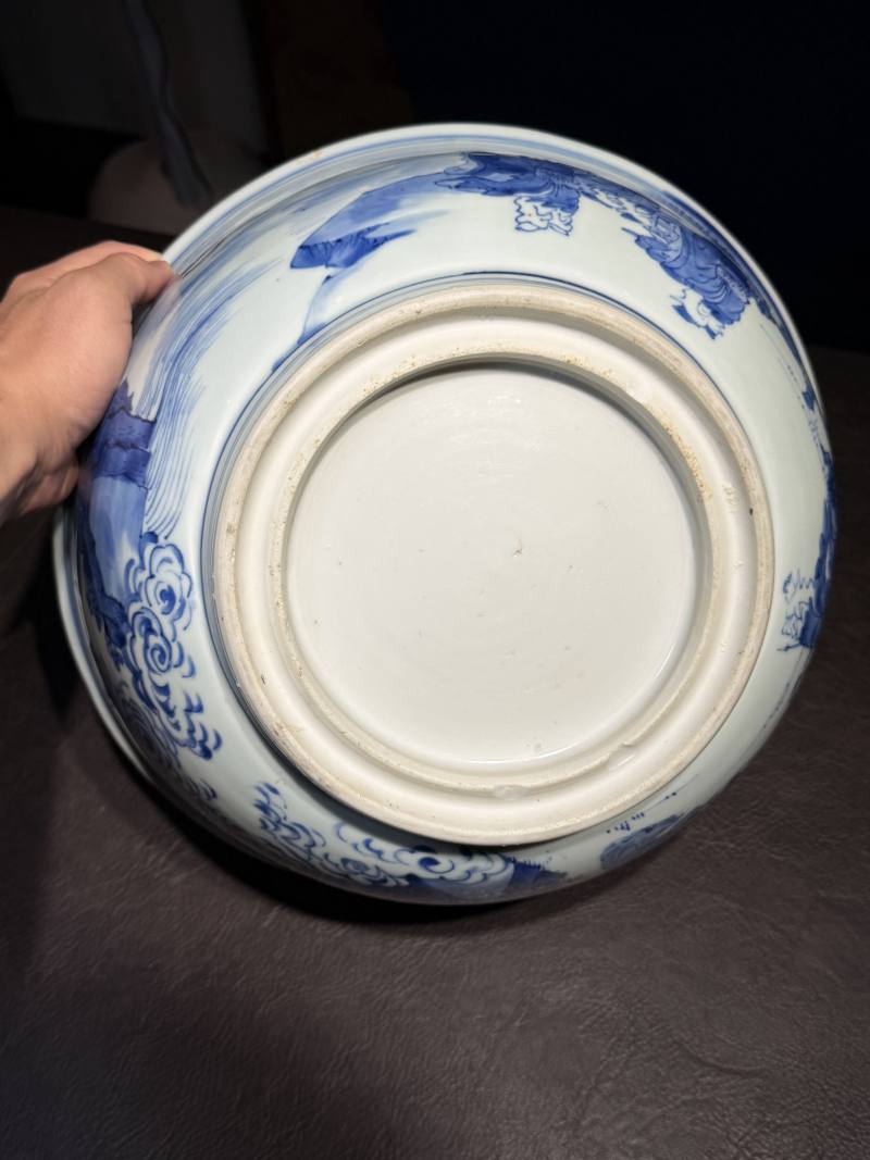 清康熙 青花“八仙过海”图大碗 - 图20