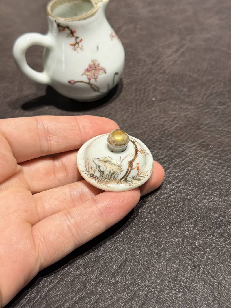清乾隆 粉彩花鸟纹茶具一套25件 - 图71