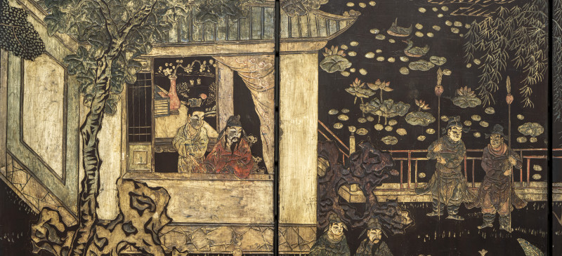 A large twelve-panel coromandel lacquer screen - 图8