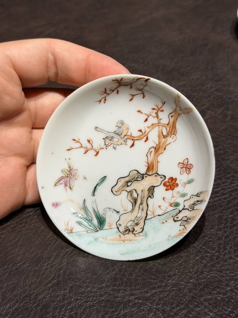 清乾隆 粉彩花鸟纹茶具一套25件 - 图135