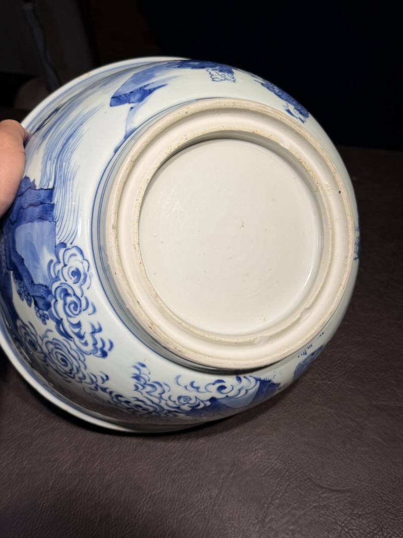 清康熙 青花“八仙过海”图大碗 - 图21