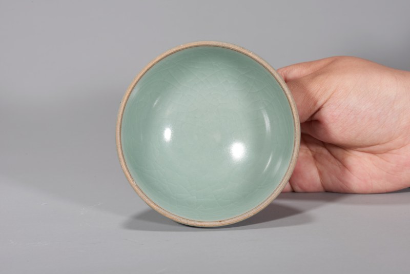 明代 龙泉窑粉青釉泡泡盏 - 图5