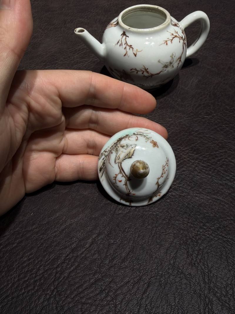 清乾隆 粉彩花鸟纹茶具一套25件 - 图39