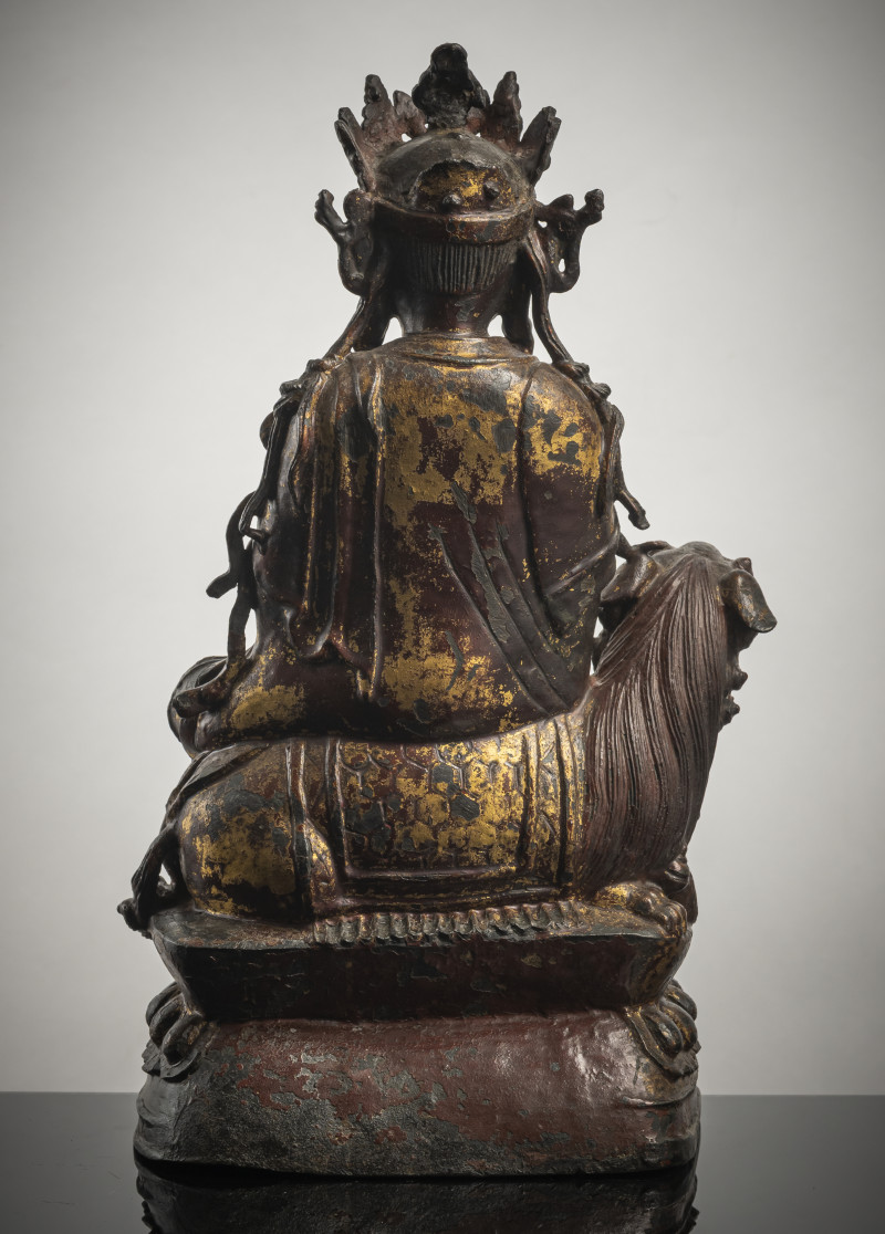 A BRONZE FIGURE OF GUANYIN - 图2