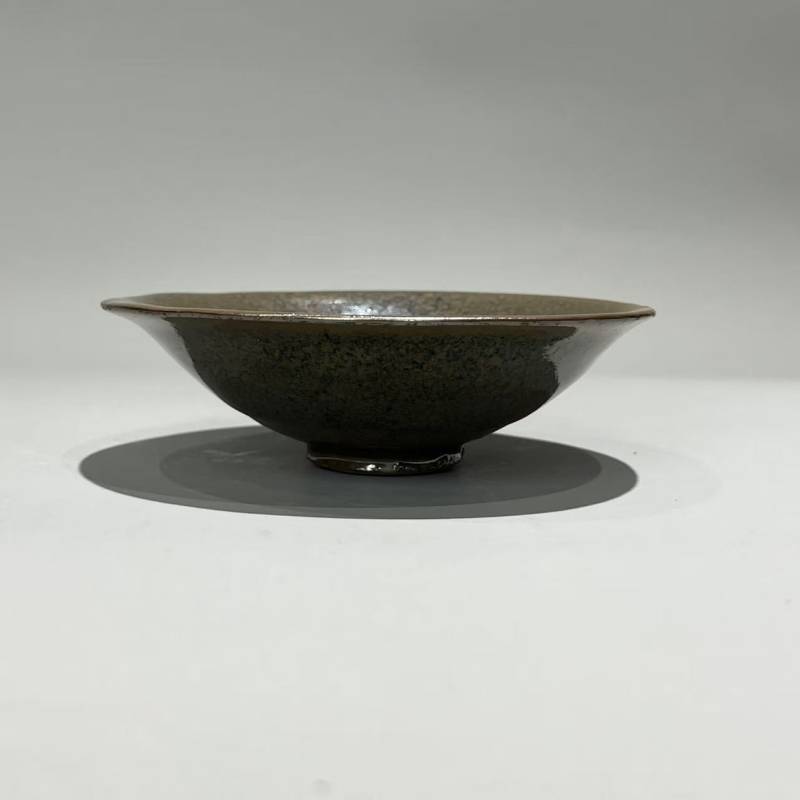 明代 黑釉油滴斗笠盏 - 图9