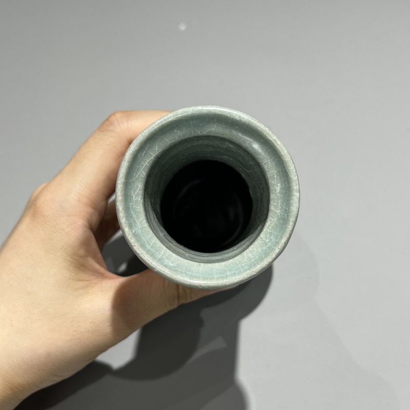 明代 龙泉窑粉青釉箸瓶 - 图7