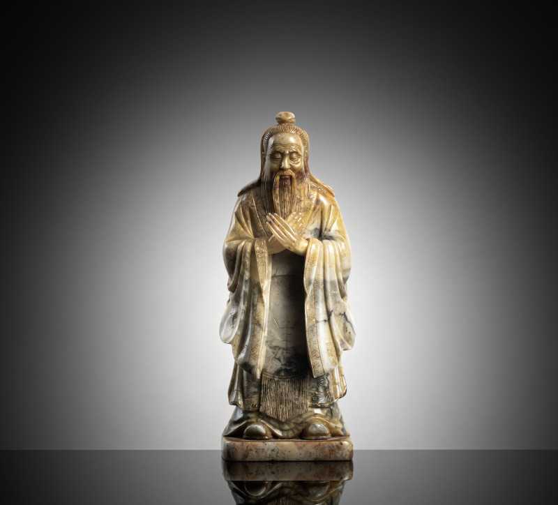 A fine soapstone carving of Confucius