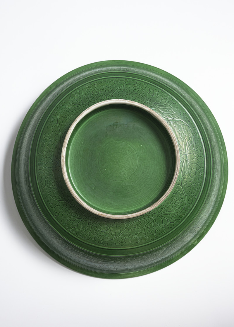 A fine emerald green glazed porcelain bowl - 图3