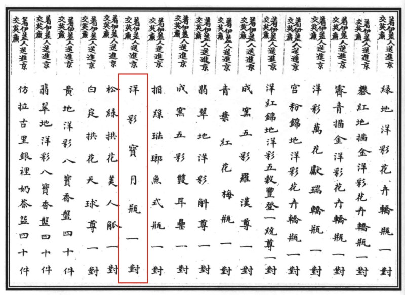 清乾隆 松绿地洋彩瑞莲纹抱月瓶 - 图15
