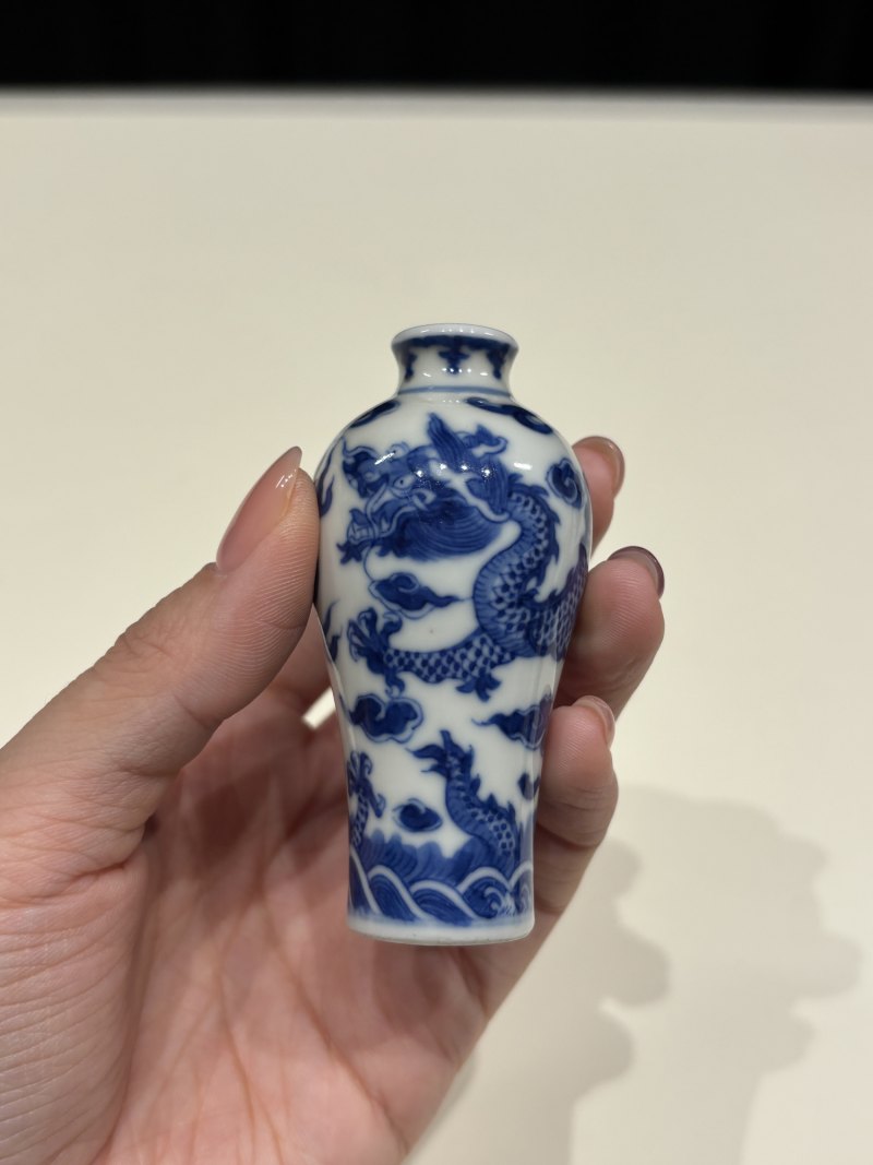 清中期 青花龙纹鼻烟壶 - 图5