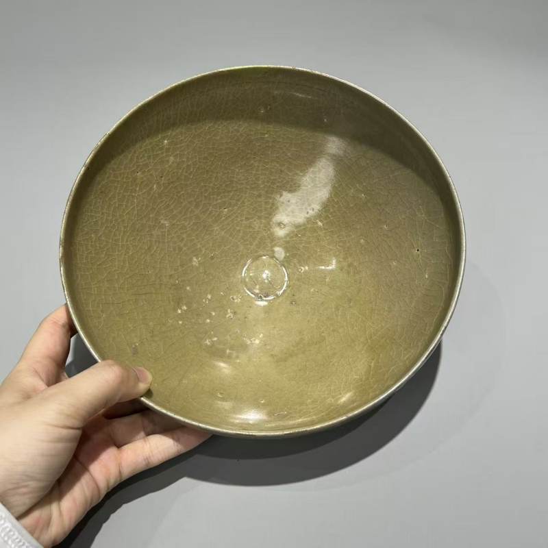 明代 高丽青釉大钵 - 图8