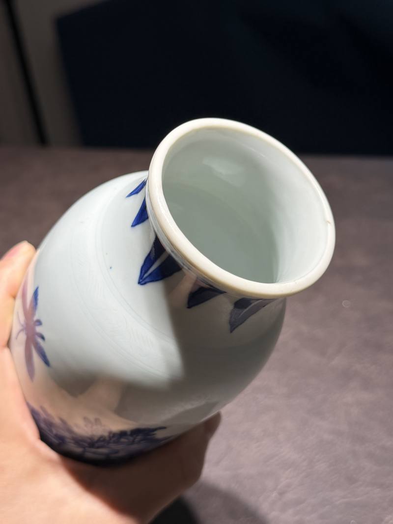 明崇祯 青花博古纹筒瓶 - 图16