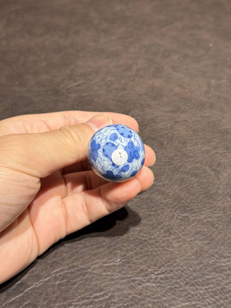 清乾隆 青花瓜瓞绵绵仿生葫芦瓶 - 图12